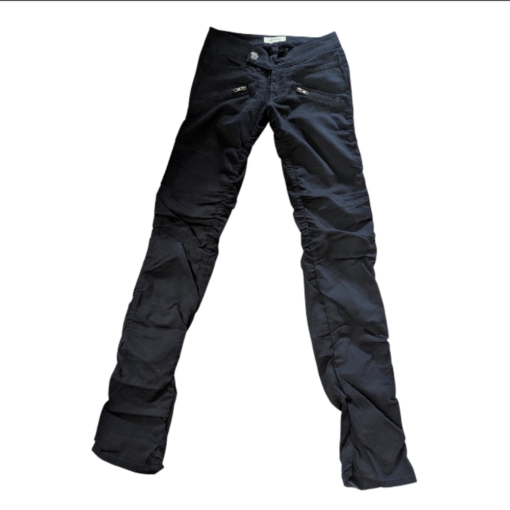 🖤 Seductions Black Cargo Scrunch-Leg Pants – Juniors Size 3 (Low-Rise)